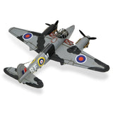 4" Black and Gray Metal Hand Painted Model Airplane - Homeroots - Flyclothing LLC