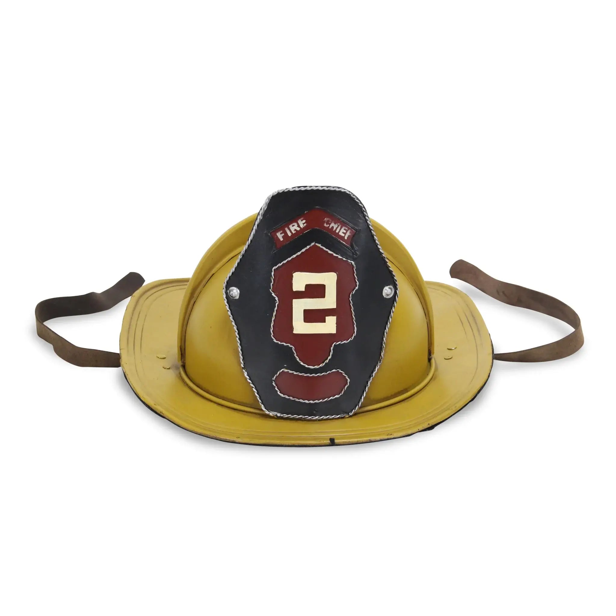 8" Yellow and Black Metal Fireman Hand Painted Figurine - Homeroots - Flyclothing LLC