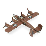 3" Brown and Silver Metal Hand Painted 1941 "B-24" Liberator Model Airplane - Homeroots - Flyclothing LLC