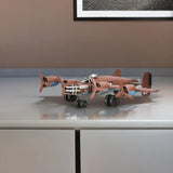 3" Brown and Silver Metal Hand Painted 1941 "B-24" Liberator Model Airplane - Homeroots - Flyclothing LLC
