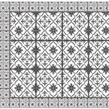 2' X 5' Dark Gray And White Tile Printed Vinyl Area Rug with UV Protection - Homeroots - Flyclothing LLC