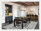 2' X 5' Dark Gray And White Tile Printed Vinyl Area Rug with UV Protection - Homeroots - Flyclothing LLC