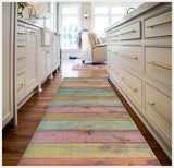 2' X 4' Distressed Aqua Green And Pink Printed Vinyl Area Rug With UV Protection - Homeroots - Flyclothing LLC