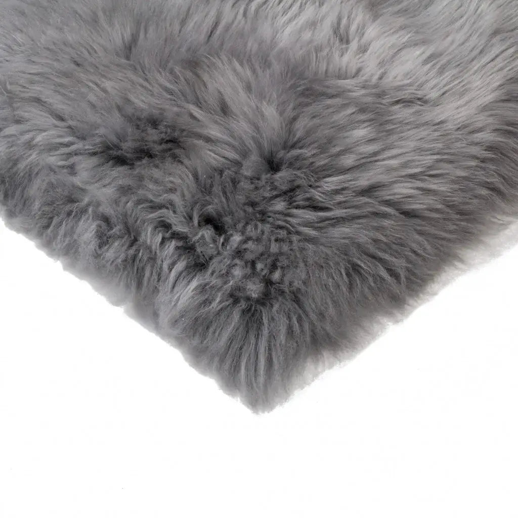 Set Of Two 17" X 17" Grey Wool Chair Pads - Homeroots - Flyclothing LLC