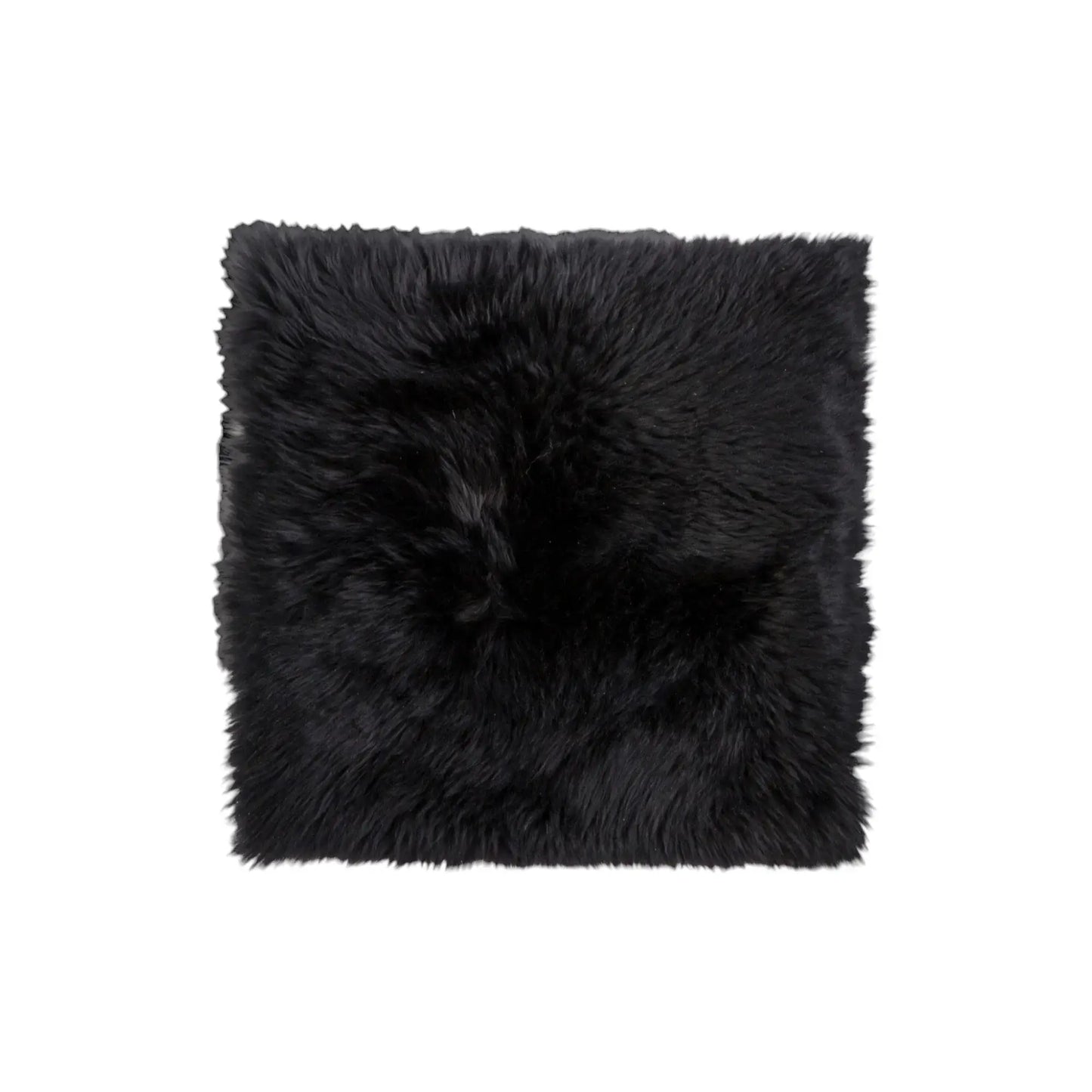 Set Of Two 17" X 17" Black Wool Chair Pads - Homeroots - Flyclothing LLC