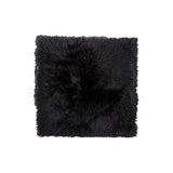 Set Of Two 17" X 17" Black Wool Chair Pads - Homeroots - Flyclothing LLC