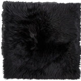 Set Of Two 17" X 17" Black Wool Chair Pads - Homeroots - Flyclothing LLC