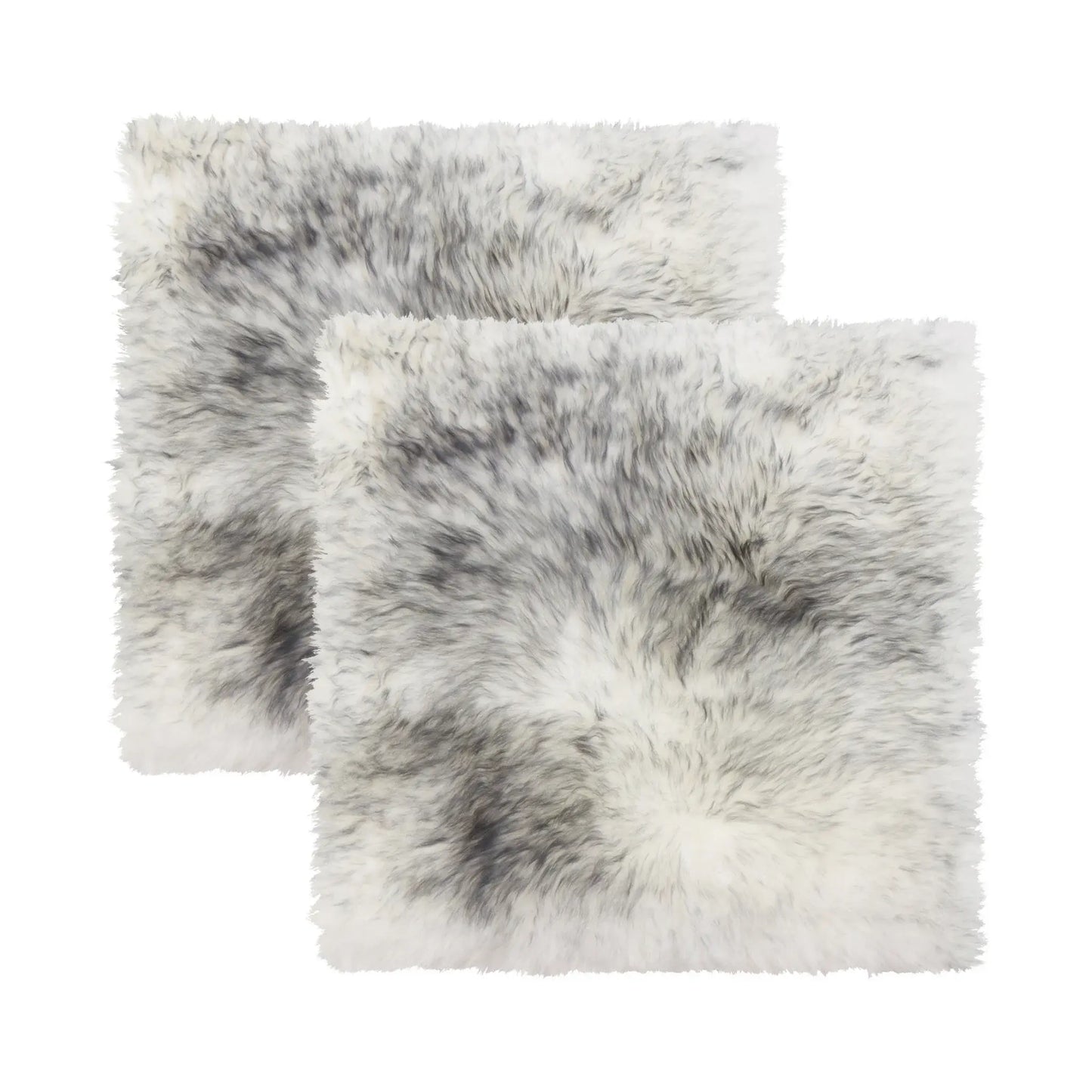 Set Of Two 17" X 17" Gradient Grey Wool Chair Pads - Homeroots - Flyclothing LLC