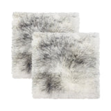 Set Of Two 17" X 17" Gradient Grey Wool Chair Pads - Homeroots - Flyclothing LLC