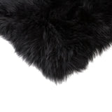 Set Of Four 17" X 17" Black Wool Chair Pads - Homeroots - Flyclothing LLC
