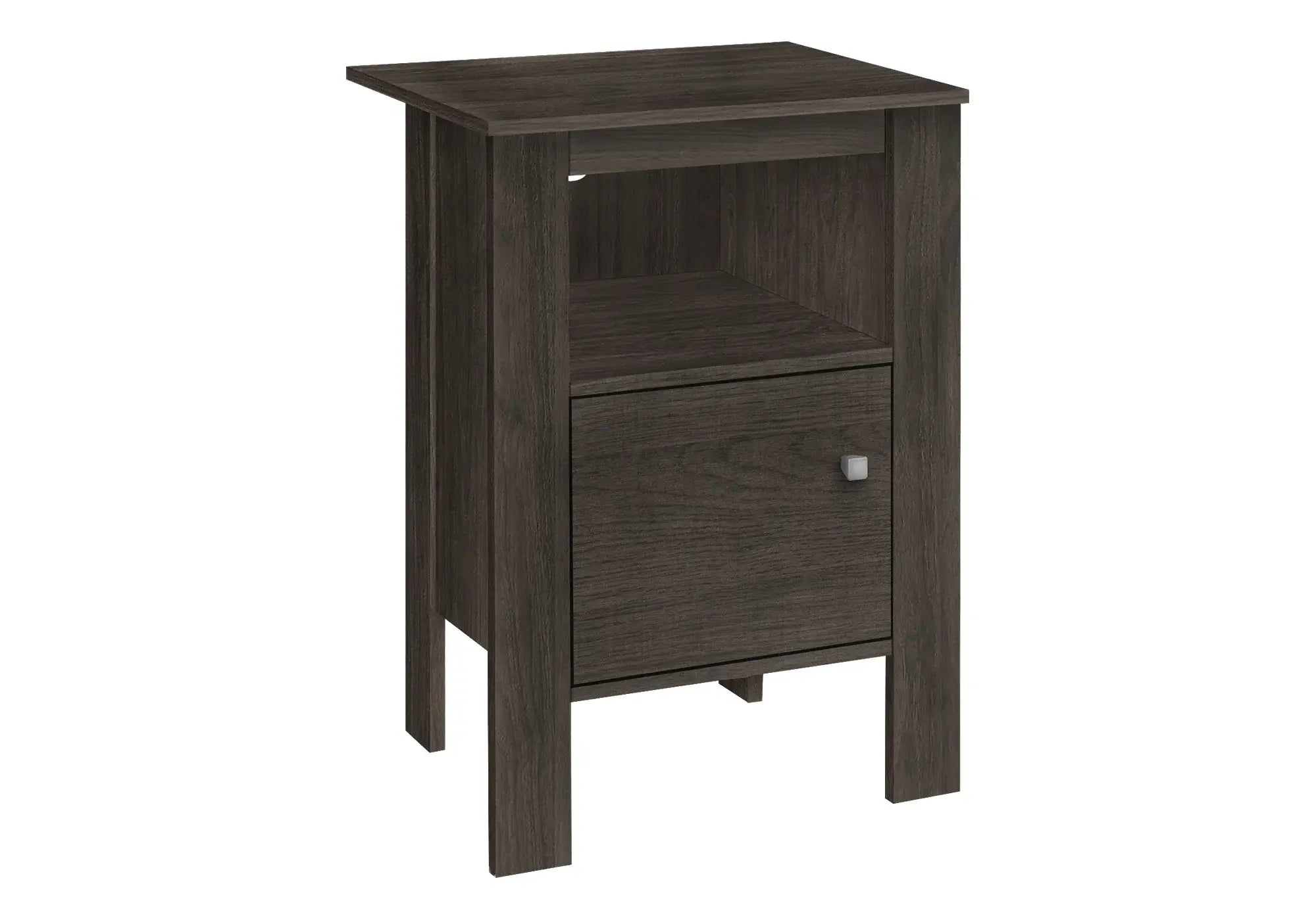 24" Brown Nightstand with Cabinet Storage - Homeroots - Flyclothing LLC
