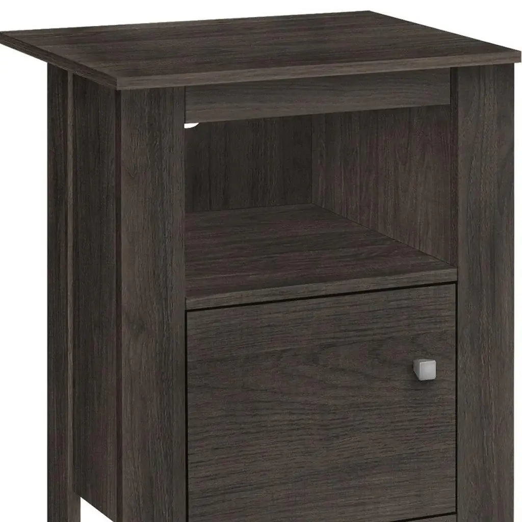 24" Brown Nightstand with Cabinet Storage - Homeroots - Flyclothing LLC