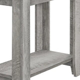 22" Gray Wood End Table With Shelf - Homeroots - Flyclothing LLC