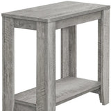22" Gray Wood End Table With Shelf - Homeroots - Flyclothing LLC