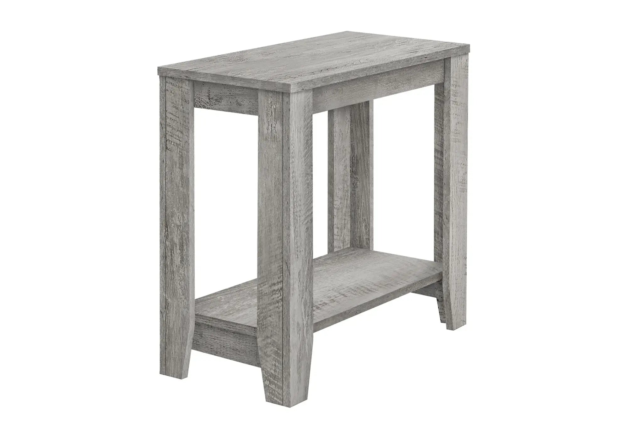22" Gray Wood End Table With Shelf - Homeroots - Flyclothing LLC