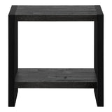 24" Black End Table With Shelf - Homeroots - Flyclothing LLC