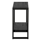 24" Black End Table With Shelf - Homeroots - Flyclothing LLC