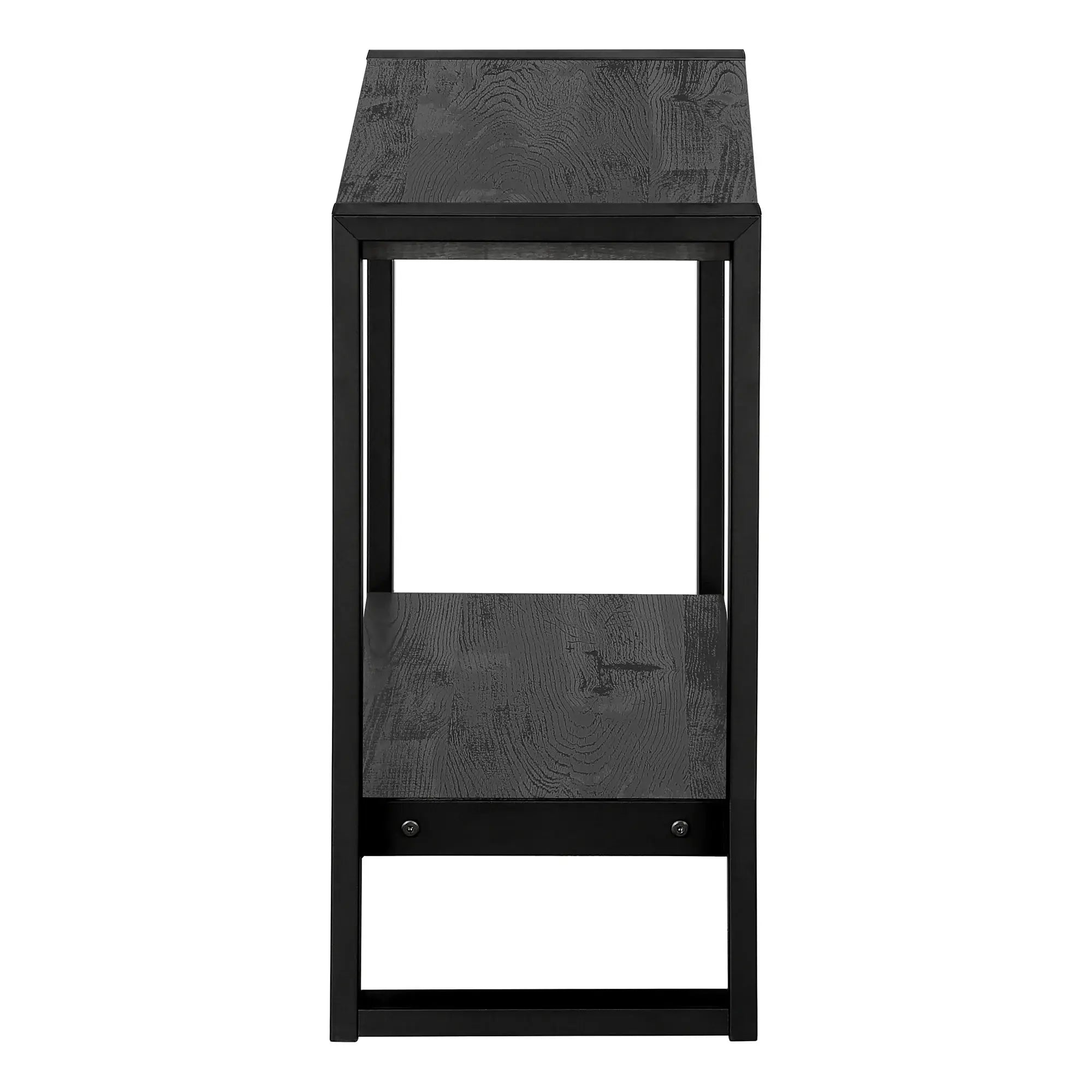 24" Black End Table With Shelf - Homeroots - Flyclothing LLC