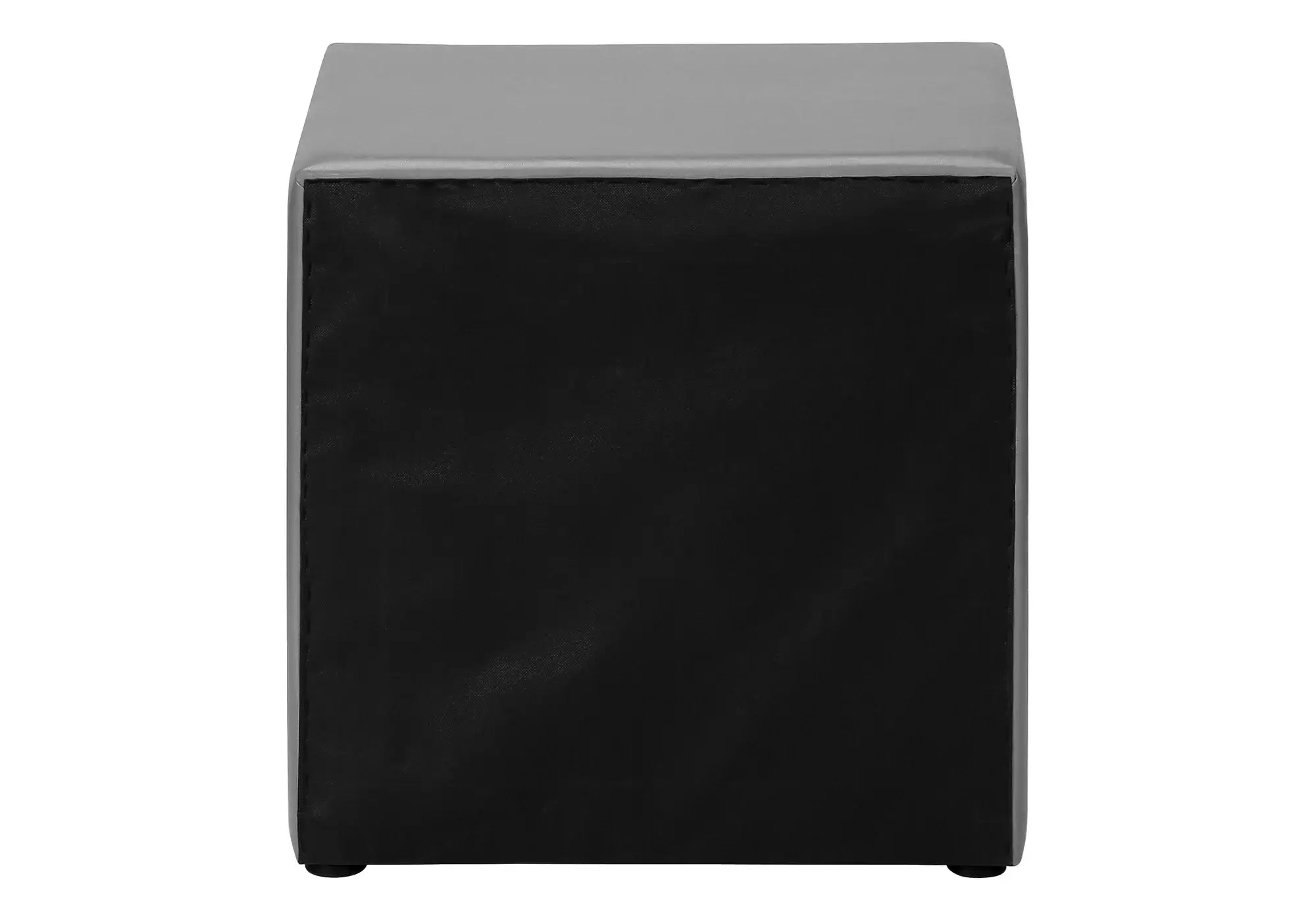 21" Gray Faux Leather Two Drawer Nightstand - Homeroots - Flyclothing LLC
