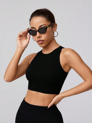 Round Neck Active Tank - Trendsi