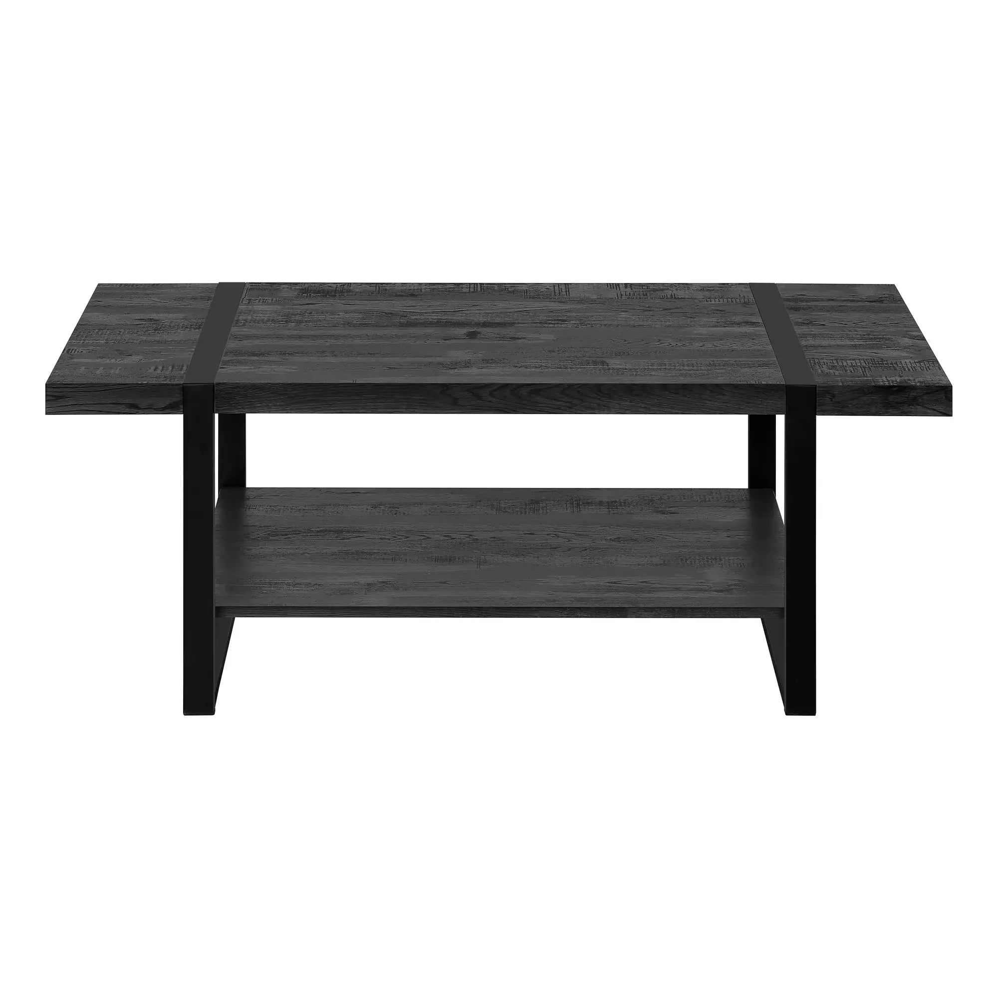 47" Black Coffee Table With Shelf - Homeroots - Flyclothing LLC