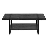 47" Black Coffee Table With Shelf - Homeroots - Flyclothing LLC