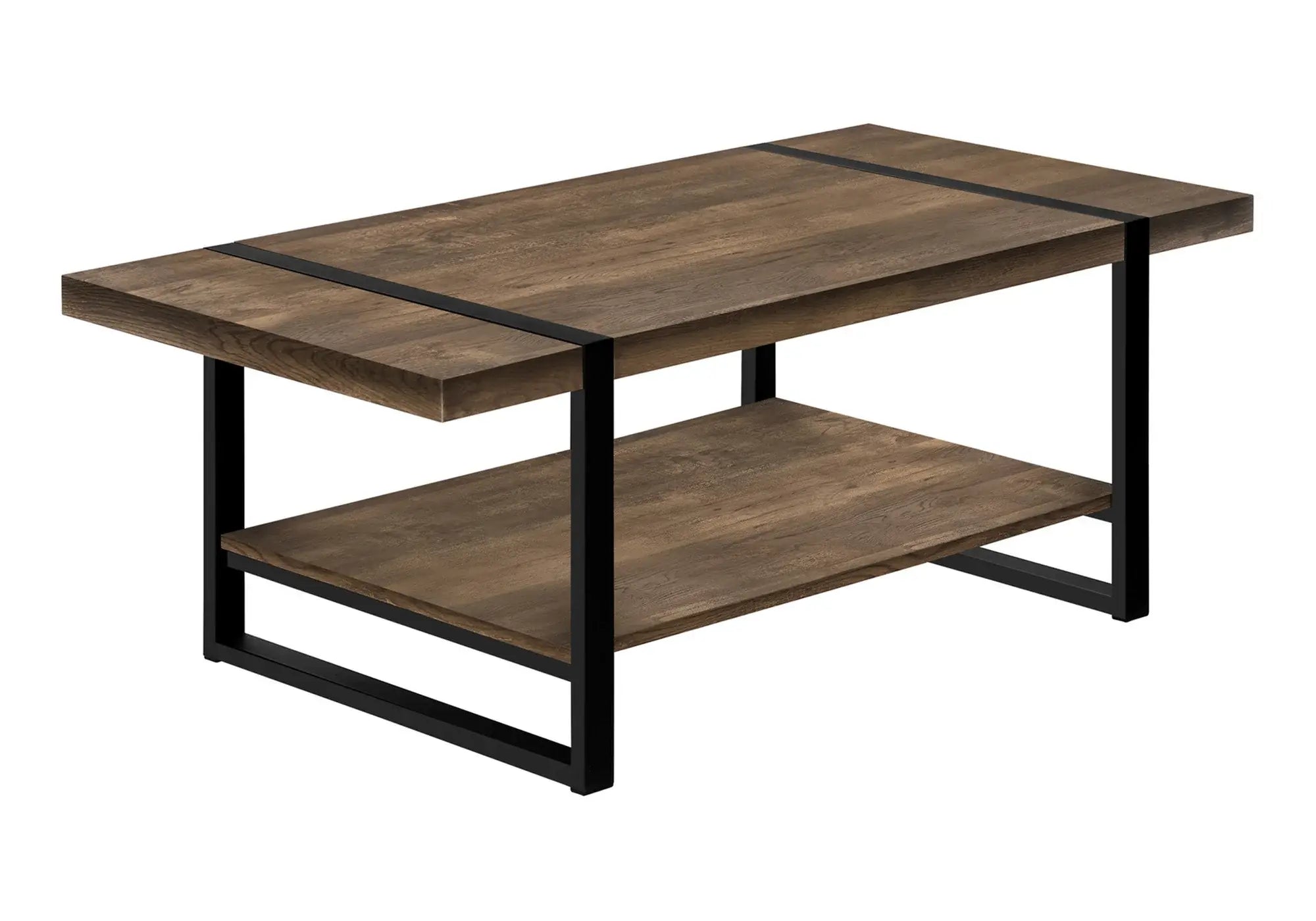47" Brown And Black Coffee Table With Shelf - Homeroots - Flyclothing LLC