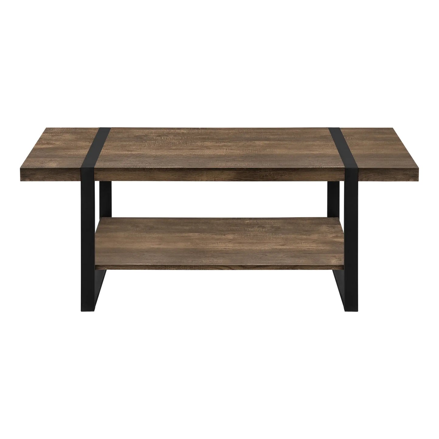 47" Brown And Black Coffee Table With Shelf - Homeroots - Flyclothing LLC