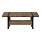 47" Brown And Black Coffee Table With Shelf - Homeroots - Flyclothing LLC