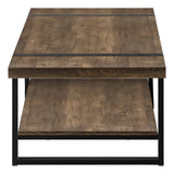 47" Brown And Black Coffee Table With Shelf - Homeroots - Flyclothing LLC