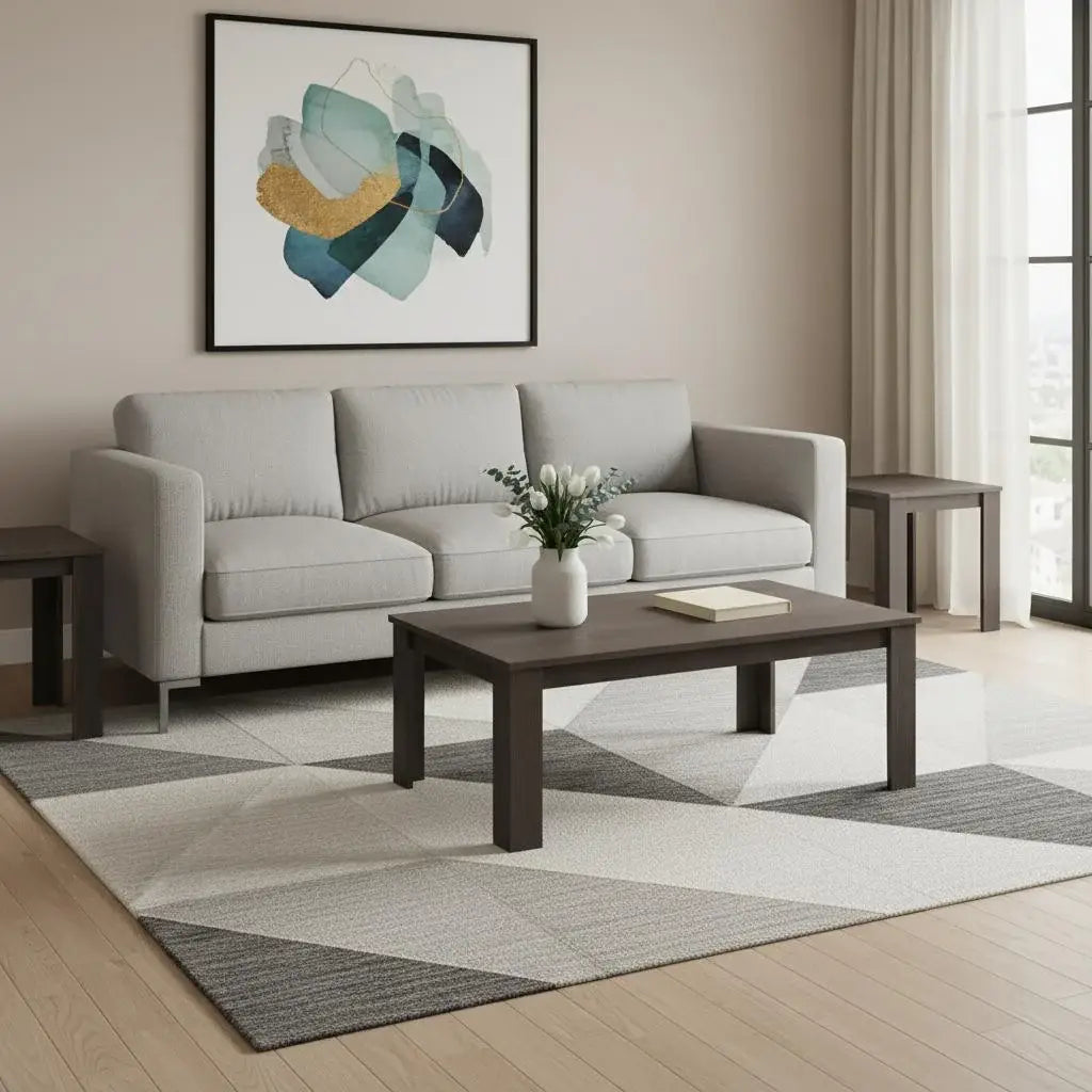 Set of Three 44" Oak Coffee Table - Homeroots - Flyclothing LLC