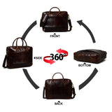 Crimson Contemporary Briefcase - Classy Leather Bags - Flyclothing LLC