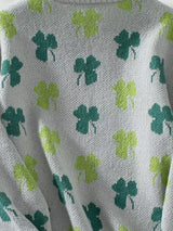 Clover Round Neck Long Sleeve Sweater - Trendsi - Flyclothing LLC