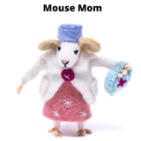 Family of Mice Handmade Fel Collectibles, Set of Five - Global Groove Direct