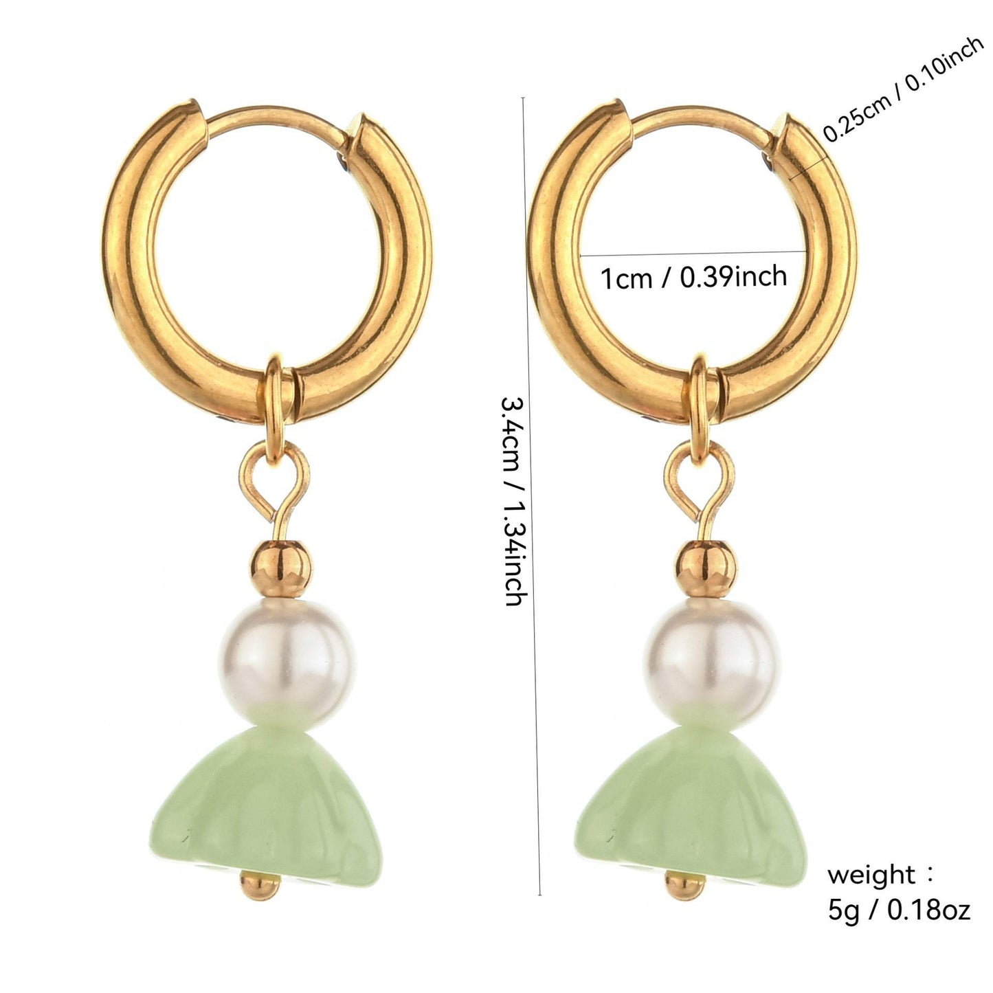 Lustrous Heart-Shaped Stainless Steel Earrings For Women - My Store - Flyclothing LLC