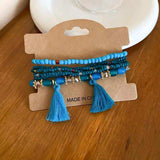 Tassel Rice Bead Bracelet - Trendsi - Flyclothing LLC