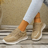 Round Toe Lace Up Sneakers - Trendsi - Flyclothing LLC