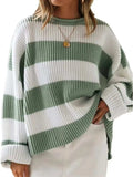 Round Neck Long Sleeve Sweater - Trendsi - Flyclothing LLC
