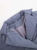 Puffer Long Sleeve Winter Coat with Belt - Trendsi