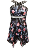 Cutout Printed Two-Piece Swim Set - Trendsi - Flyclothing LLC