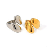 Stainless Steel Bypass Ring - Trendsi - Flyclothing LLC