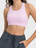 Cutout Round Neck Active Tank - Trendsi - Flyclothing LLC