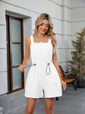 Drawstring Wide Strap Romper with Pockets - Trendsi - Flyclothing LLC
