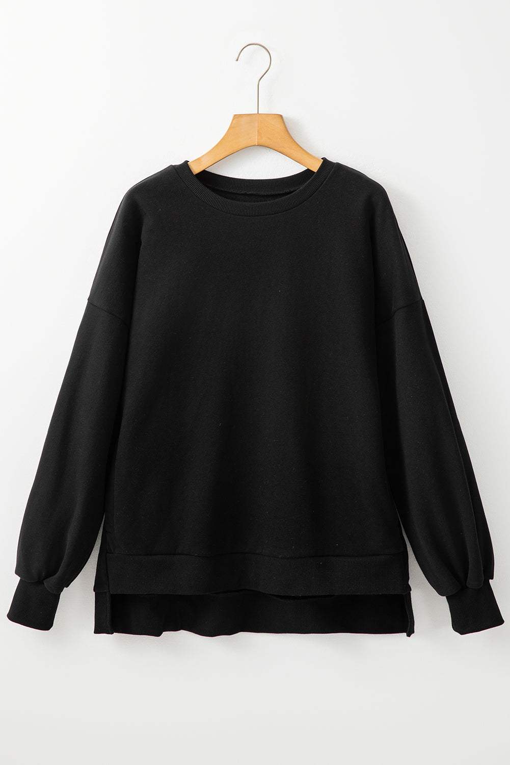 Round Neck Long Sleeve Sweatshirt - Trendsi - Flyclothing LLC
