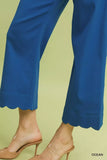 Umgee Scallop Hem Wide Leg Pants - Trendsi - Flyclothing LLC