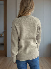 Turtleneck Long Sleeve Sweater - Trendsi