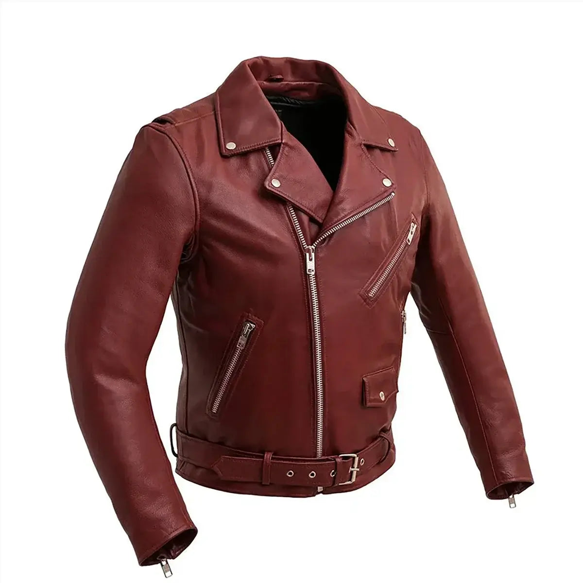 Fillmore Men's Motorcycle Leather Jacket - First Manufacturing Company - Flyclothing LLC