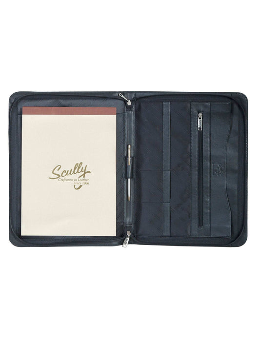 Scully Leather Black 3 Way Zip Document