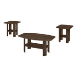 Set of Three 36" Espresso Coffee Table With Three Shelves - Homeroots - Flyclothing LLC