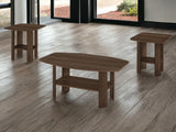 Set of Three 36" Espresso Coffee Table With Three Shelves - Homeroots - Flyclothing LLC